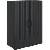 vidaXL Omara za steno Črna 66 x 34,5 x 90 cm Inženirski les, (5000246985) | Shoptok.si