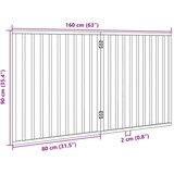  Sklopiva vrata za pse s 2 panela, 160 cm, drvo topole Smeđa 80 x 90 x 2 cm | shoptok.hr
