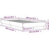  Okvir kreveta bez madraca boja hrasta 100 x 200 cm drveni | shoptok.hr