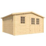 Cerland Vrtna kućica Vallo (Vanjska dimenzija uklj. krovni prevjes (Š x D): 398 x 348 cm, Drvo, Natur) | shoptok.hr
