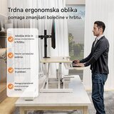 Vonhaus Nastavek za sedeče-stoječo mizo, svetel les | Shoptok.si