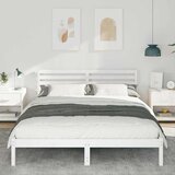  Krevetna konstrukcija Bijelo 160 x 220 cm Čvrsto borovo drvo | shoptok.hr