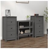  Komode 2 kom sive 40 x 35 x 80 cm od masivne borovine | shoptok.hr