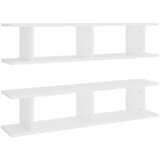  Zidne police 2 kom bijele 90 x 18 x 20 cm konstruirano drvo | shoptok.hr