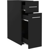 vidaXL Lekarniška omara črna 20x45,5x60 cm iverna plošča | Shoptok.si