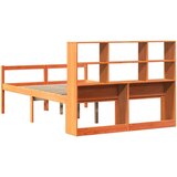 vidaXL Krevet s regalom za knjige bez madraca 160x200 cm masivno drvo | shoptok.hr