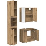  Set ormarića za kupaonicu Umjetnički hrast Konstruirano drvo | shoptok.hr