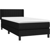 Box spring postelja z vzmetnico črn 90x190 cm blago, (20726749) | Shoptok.si