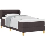 vidaXL Postelja s škatlastim dnom in vzmetnico - Temno rjava, 80x200 cm, Tkanina, (22082810) | Shoptok.si
