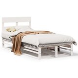 vidaXL Okvir kreveta bez madraca bijeli 90 x 200 cm masivna borovina | shoptok.hr