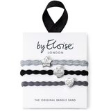 By Eloise London Bangle Set Stylish Silver elastika za lase Cene