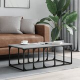  Stolić za kavu siva boja hrasta 100x50x35,5cm konstruirano drvo | shoptok.hr