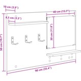 vidaXL Nadwyčajna obešalnik za plašče Betonsko siva 90 x 10 x 50 cm | Shoptok.si