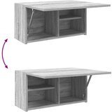 vidaXL Kopalniška stenska omarica siva sonoma 60x25x30 cm inž. les | Shoptok.si