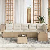  Sjedeća garnitura za vrt 7 pcs Bež i Bijela poliratan | shoptok.hr