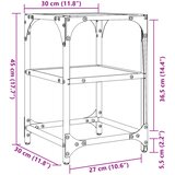  Stolići za kavu s crnim staklenim vrhom 2 kom 30x30x45 cm čelik | shoptok.hr