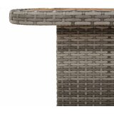  Vrtni stol sivi 110 x 110 x 71 cm poliratan i bagremovo drvo | shoptok.hr