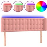 Maison Chic led posteljno vzglavje - vzglavna omarica - nočna omarica roza 147x16x78/88 cm žamet, (21707115) Cene