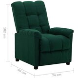  Naslonjač od tkanine tamnozeleni | shoptok.hr
