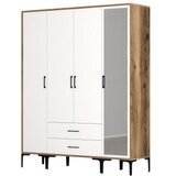 Hanah home kumsal str - walnut, white walnutwhite wardrobe | Eponuda.com