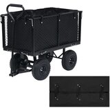 vidaXL Podloga za vrtni voziček črna 86x46x41 cm blago | Shoptok.si