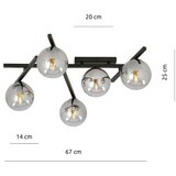  plafonska svetiljka smart 5xE14/10W/230V crna/siva | Eponuda.com
