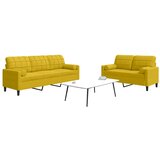  2-dijelni set sofa s jastucima žuti baršunasti | shoptok.hr