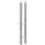  Sidra za ogradu 6 kom srebrna 7 x 6 x 60 cm pocinčani čelik | shoptok.hr