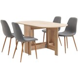  Trpezarijska garnitura siva-hrast | Eponuda.com