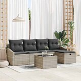  Set sofe 6 kom. Svijetlo siva poliratan Svjetlosiva | Shoptok.si