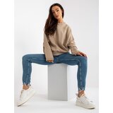 RUE PARIS Sweatshirt-RV-BL-8080.56-dark beige | Shoptok.si
