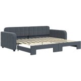  Dnevni krevet na razvlačenje bez madraca tamnosivi 90 x 200 cm | shoptok.hr