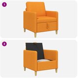 SOFA s pohranom Tamno žuta 72 x 78 x 87 cm Poliester | shoptok.hr