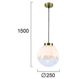 Luster na sajli VANA 1xE27/40W/230V bela/zlatna | Eponuda.com