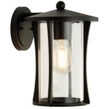 Searchlight Pagoda Zunanja stenska svetilka za verando z 1 lučjo - črna s prozornim steklom, (22100658) | Shoptok.si