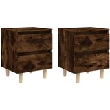  Noćni ormarići s nogama 2 kom boja dimljenog hrasta 40x35x50 cm | shoptok.hr