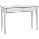  Zrcalna konzolna mizica MDF in steklo 106,5x38x76,5 cm, (20625503) Cene