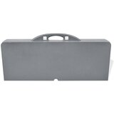  Sklopivi set stola za kampiranje s 4 stolca aluminijski sivi | shoptok.hr