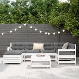  7-dijelni set vrtnih sofa bijeli od masivne borovine | shoptok.hr
