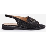S. BARSKI Leather Sandals With Decoration On Flat Heel S.Barski | Shoptok.si