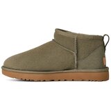 Ugg Snežke iz semiša Classic Ultra Mini zelena barva, 1116109.MMP | Shoptok.si