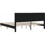  Krevetna konstrukcija s uzglavljem Crna 180 x 200 cm Tkanina | shoptok.hr