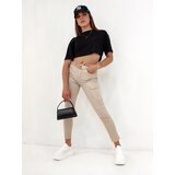 DStreet Spodnie damskie LOVFASHION beżowe | shoptok.hr
