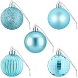  Set božićnih kuglica 100 kom. Tirkizna 4 cm Polistiren | shoptok.hr