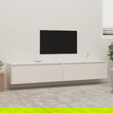 vidaXL Stenska omarica 2 kosa bela 100x30x35 cm trdna borovina | Shoptok.si