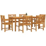  Vrtni set za objed 7 kom. 6-sjedala Smeđa Čvrsto drvo akacije 180 x 90 x 74 cm | shoptok.hr