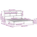 vidaXL Knjižna postelja brez vzmetnice bela 180x200 cm trdna borovina | Shoptok.si