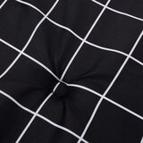  Jastuci za stolicu 4 kom crni karirani od tkanine | shoptok.hr