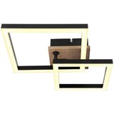Globo LED stropna svjetiljka Bard (15 W, D x Š x V: 42 x 31 x 8 cm, Smeđa, Topla bijela) | shoptok.hr