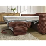 Bobochic Paris Oranžna sedežna garnitura za spanje/raztegljiva iz rebrastega žameta 240 cm Hugo – | Shoptok.si